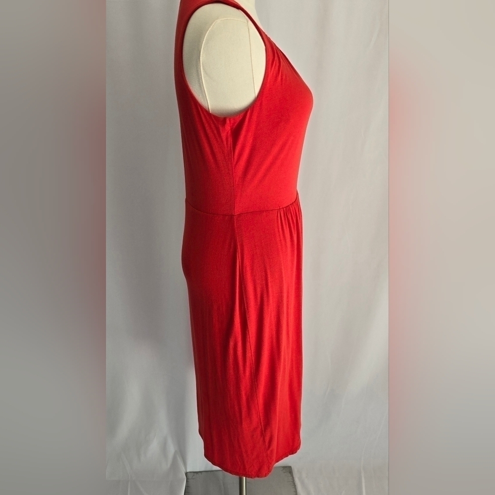 Simply Vera Vera Wang Sleeveless Orange Dress Waist & Neckline Gathers Sz. XS - Picture 3 of 11
